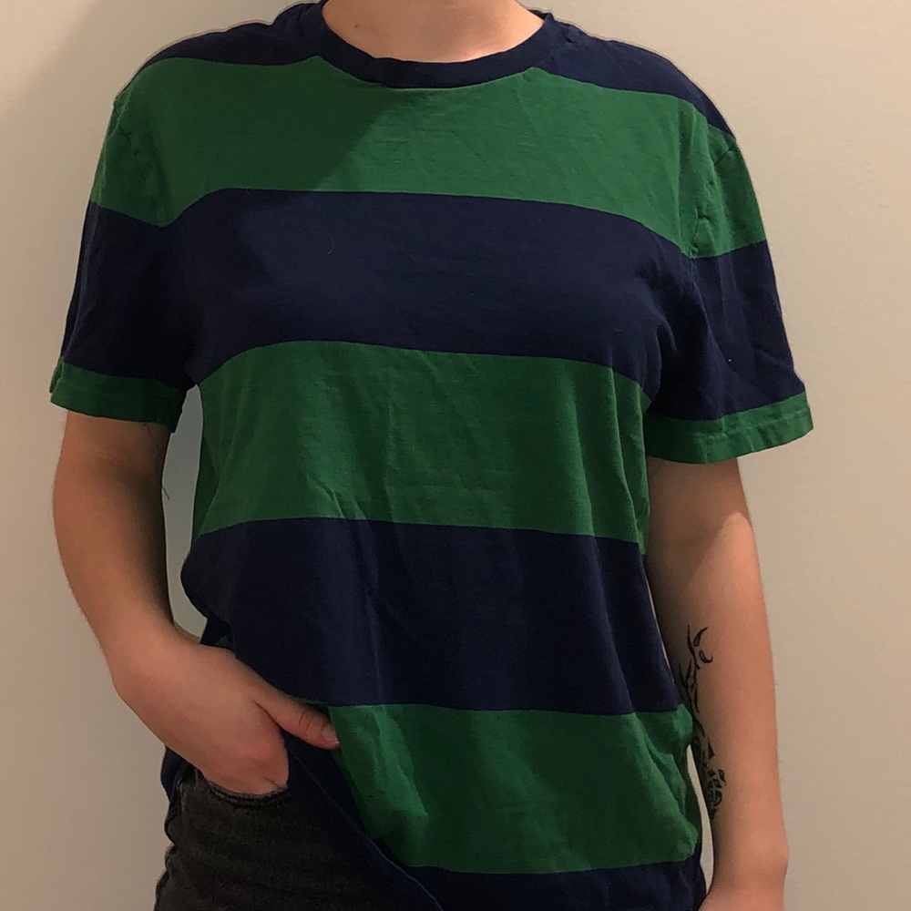 Polo by Ralph Lauren Green & Blue Striped T-Shirt
